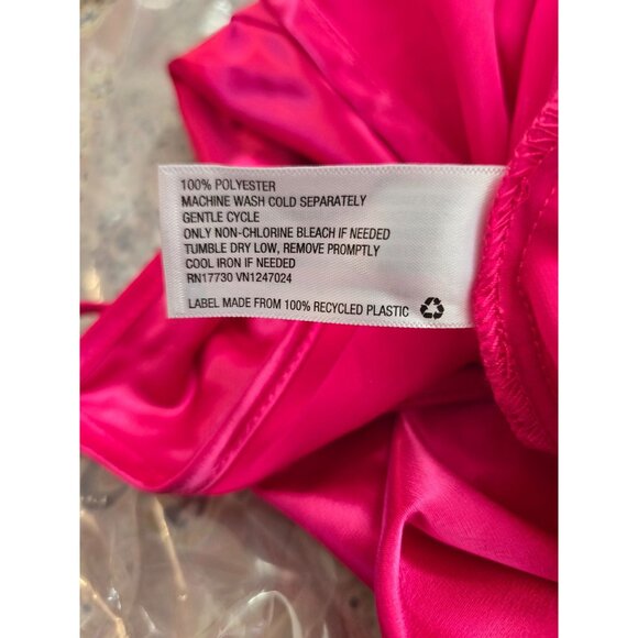 Strappy Hot Pink Slip Dress Flowy chic glam coquette date night fairycore - Picture 5 of 6